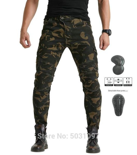 

volero motorcycle riding pants camouflage protective casual jeans loose straight locomotive trousers