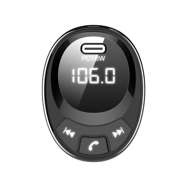 

car fm transmitter bluetooth 5.0 car mp3 player wireless fast charging battery voltage adapter