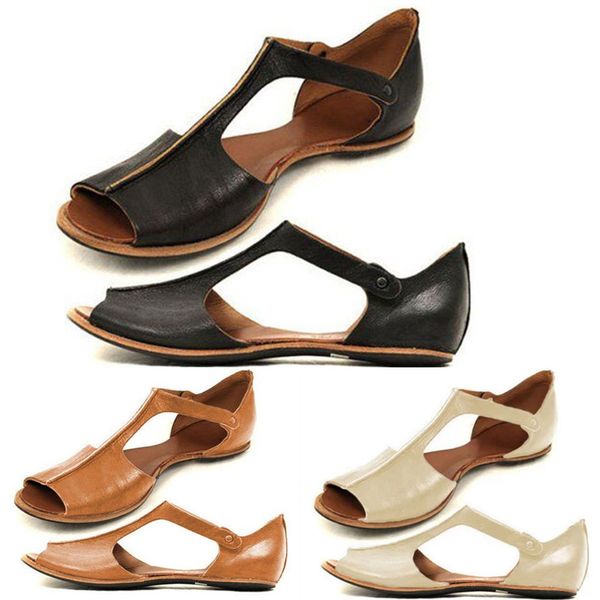 

retro open toe roma style sandals black womens fashion flats fish mouth beach shoes open toe ankle bottom roman sandals 2019