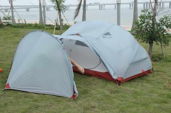 

3f ul gear tent vestibule for 15d silicone nylon fabric gear shed for single 1 or 2 person camping tents