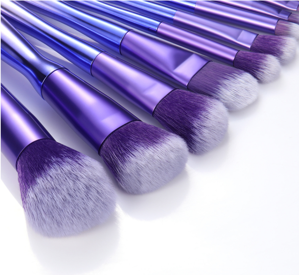 

10 electroplate gradual change make-up brushes eye shadow brush plating gradual handle