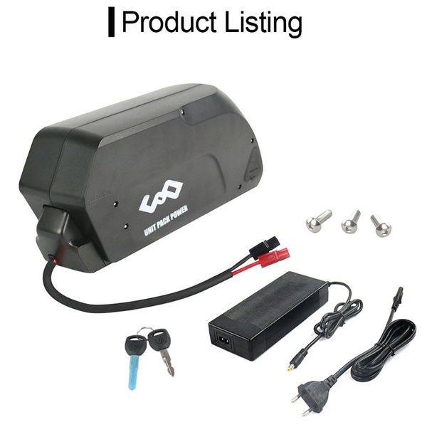 

e bike tiger shark battery 48v 17ah electric bike lithium ion battery pack with 2a charger