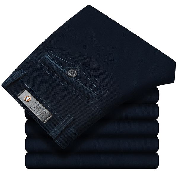 

nice men's casual pants corduroy pants loose middle-aged joggers middle-aged men dad installed in autumn and winter, Black