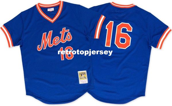 

dwight gooden new york 16# mitchell & ness retro 1986 bp jersey, Black;blue