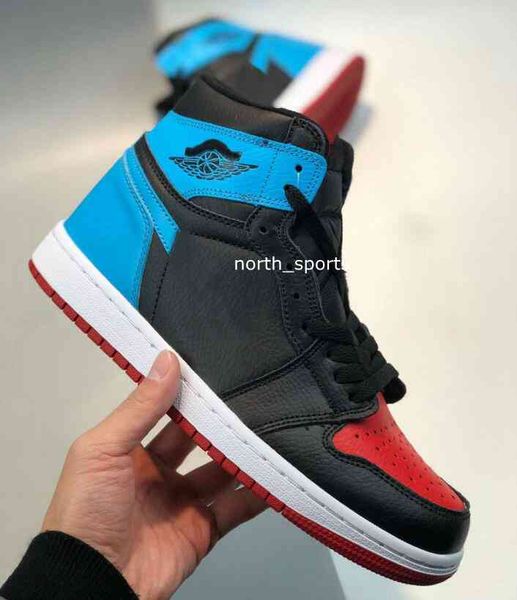 

1 wmns unc to chicago mens basketball shoes for women black dark powder blue gym red fashion sport zapatos 1s designer sneakers