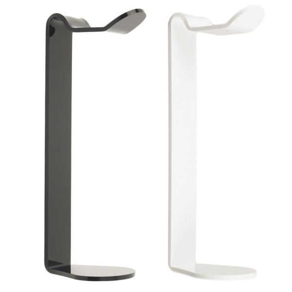 

convenient acrylic earphone headset hanger holder headphone desk display c-shape stand 250mm black solid universal