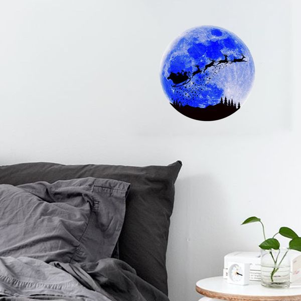 

originality moon christmas series noctilucent wall stickers bedroom a living room room can move except luminescence sticker