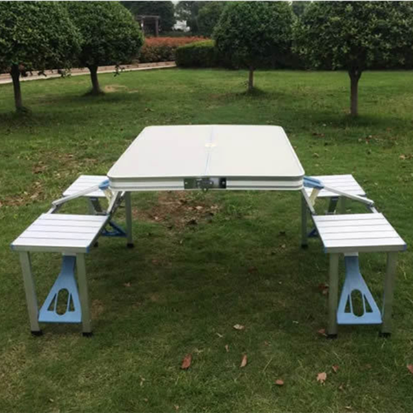 

portable outdoor folding table and chair integrated exhibition business table camping barbecue leisure