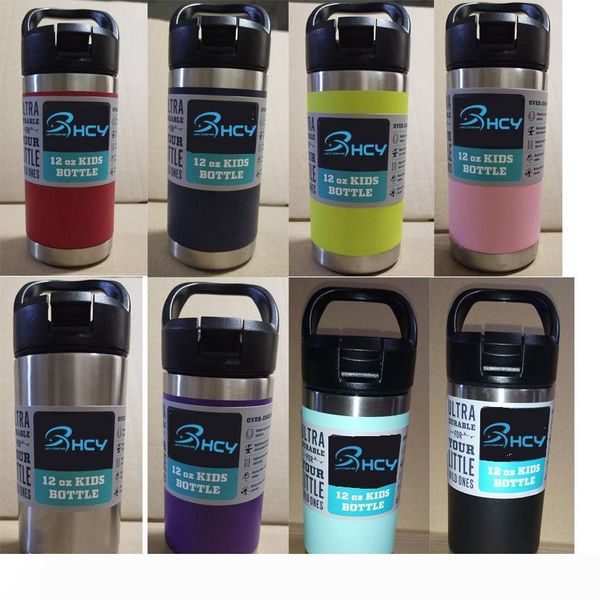 

2020 brand 12 oz kids bottle double wall insulated tumbler with straw cap 8 colros available