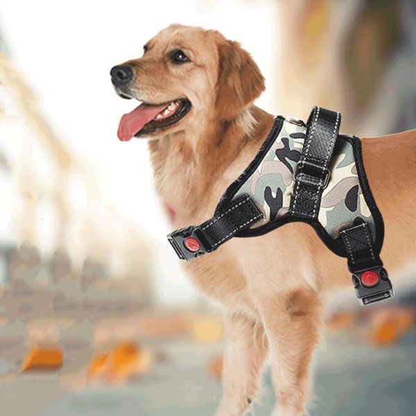 

s-xl pet dog harness vest collar walk hand strap adjustable padded extra large collar safety breathable pet dog harnesses