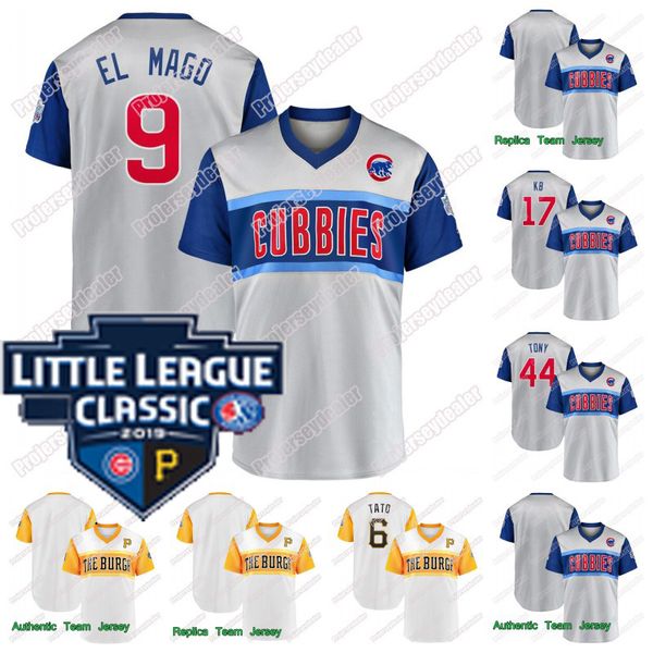

Javier Baez El Mago 2019 Little League Classic Jersey Starling Marte Tato Bryant KB Rizzo Tony Josh Bell JB Polanco Gregory El Coffee