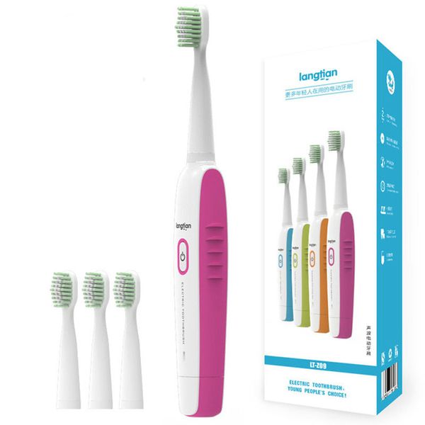 

ultrasonic electric toothbrush waterproof oral hygiene teeth whitening usb rechargeable electric tooth brush with 4 heads