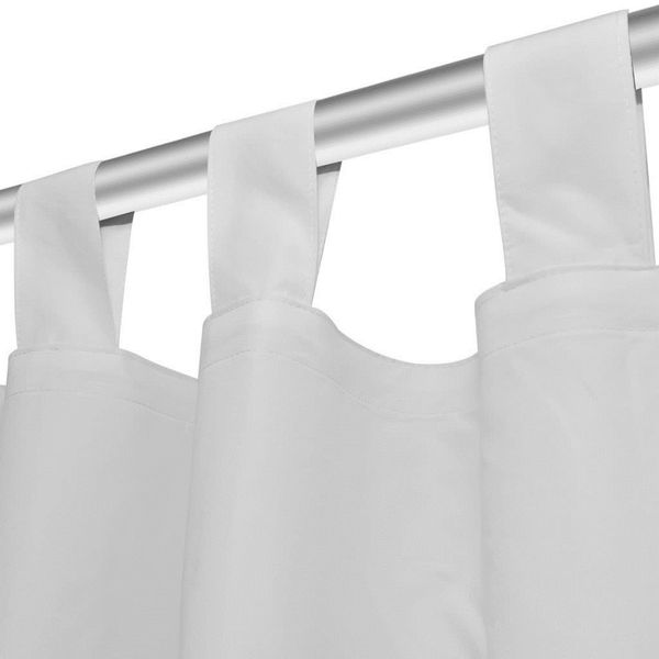 2019 Dropshipping White Micro Satin Curtains With Loops 140 X 225