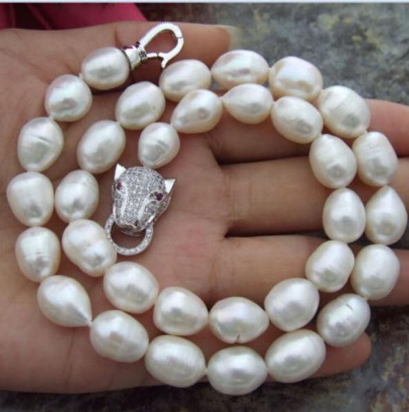 

fashion 18kgp clasp 11-13mm natural white akoya cultured pearl necklace 18, Golden;silver