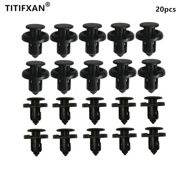 

20pcs/set 8mm 10mm hole plastic retainer bumper fender rivet trim engine cover panel clip fasteners for civic accord fit