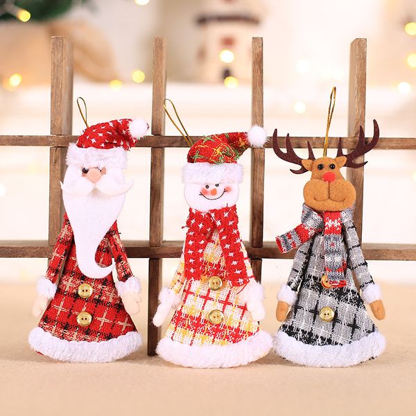 

2019 new 3pcs christmas christmas tree pendant ornaments children's gift mini doll ornament diy party hanging pendant wall decor