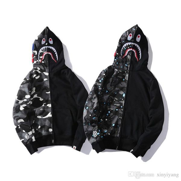 

wholesale autumn winter new men women starry sky luminous hoodies men's casual loose camo hoodies jacket, Black