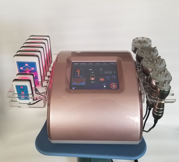

new 40k ultrasonic vavitation device multipolar radio frequency vacuum 8 pads lipolaser beauty slimming machine