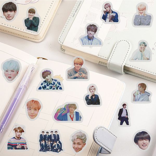 

39 pcs kpop bts bangtan boys paper stickers for notebook
