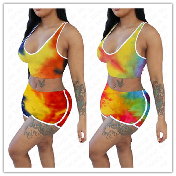 

new fashion women tracksuit brand letters print shorts sets short vest t-shirt + shorts 2 piece outfits summer sportswear s-3xl nk7202, Gray