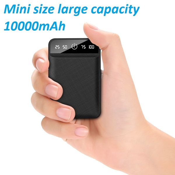 

new style 10000mah power bank 2usb mini super external battery portable power bank charger for iphone samsung ipad intelligent mobile phone
