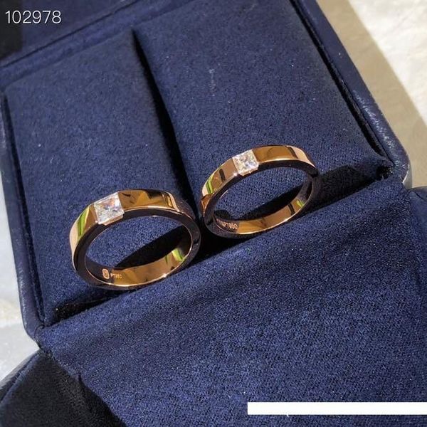 

luxury classic designer s925 sterling silver big square zircon narrow and wide wedding ring for women jewelry