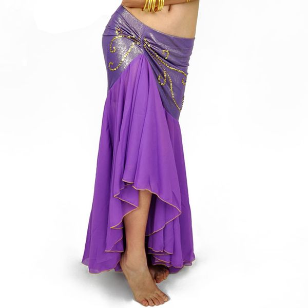 

2018 new belly dancing clothes professional long fish tail skirts side split women wrapped black belly dance skirt, Black;red