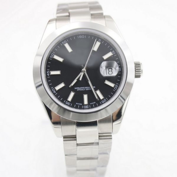 

watch mens men wristwatch 2813 40mm automatic mechanical no battery sweeping self wind datejust stainless steel watches 76, Slivery;brown