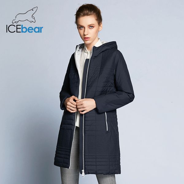 

icebear 2019 autumn long cotton women's coats with hood fashion women padded brand autumn jacket parka b17g292d y190926, Black;white