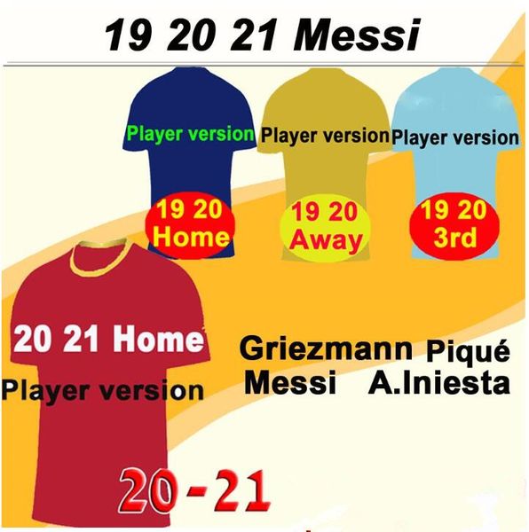 

19 20 21 player version messi griezmann mens soccer jerseys pique coutinho dembele suarez home away football shirts f. de jong short sleeves, Black;yellow