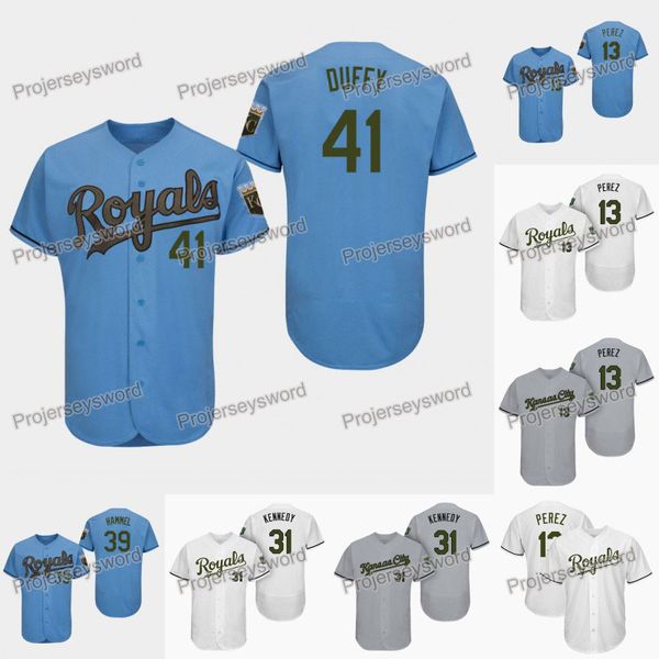 

Kansas City 41 Danny Duffy Memorial Day Royals Jersey 13 Salvador Perez 15 Whit Merrifield 31 Ian Kennedy 39 Jason Hammel Baseball Jerseys