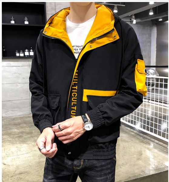 

mens jacket luxury clothes autumn mens hip hop designer thin men hooded slim mens jacket casual stylish jacket plus size m--4xl 04, Black;brown