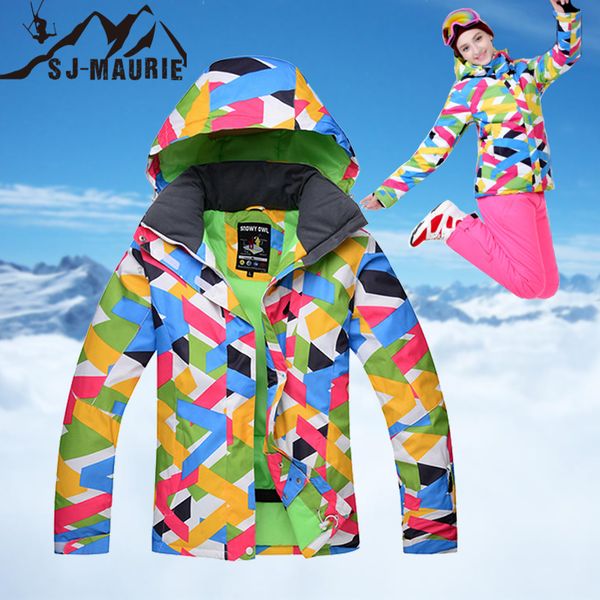 

sj-maurie snowboard ski jacket women winter winfproof waterproof ski suit outdoor camping skating female winter coat