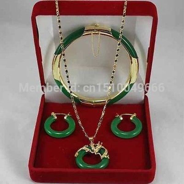 

gt;&gt;&gt;real natural stone pendant necklace earring bracelet set, Silver