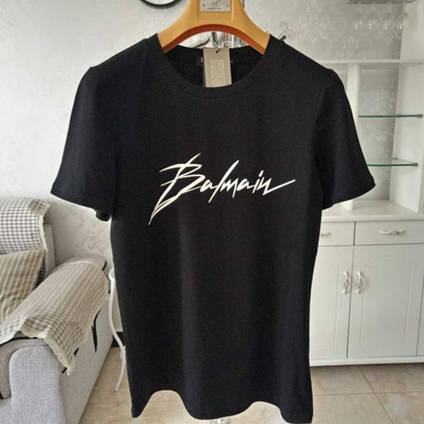 

balmain mens designer t shirts black white grey mens fashion designer t shirts basic short sleeve s-xxl, White;black