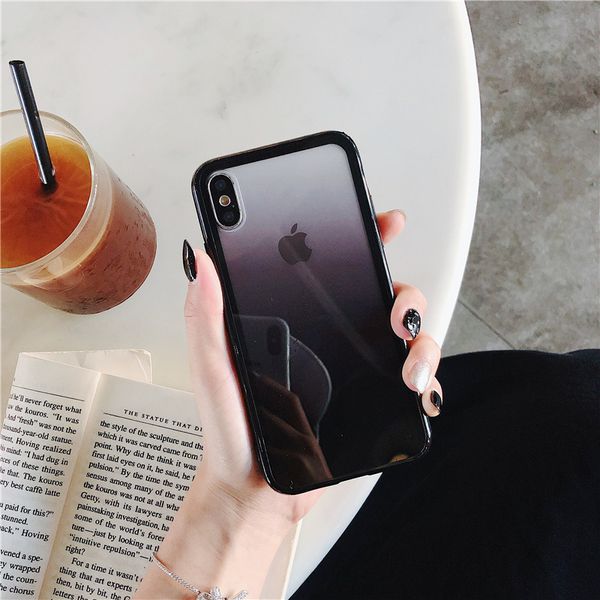

for iphone 6 rainbow case gradient color phone case hybrid pc+tpu 2in1 mobile cover for iphone 11 pro max