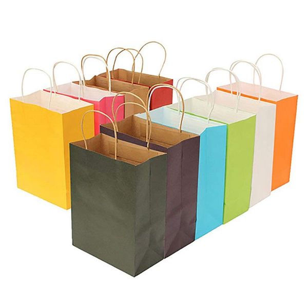 

9 assorted small paper party bags with handles, birthday wedding party gift bags
