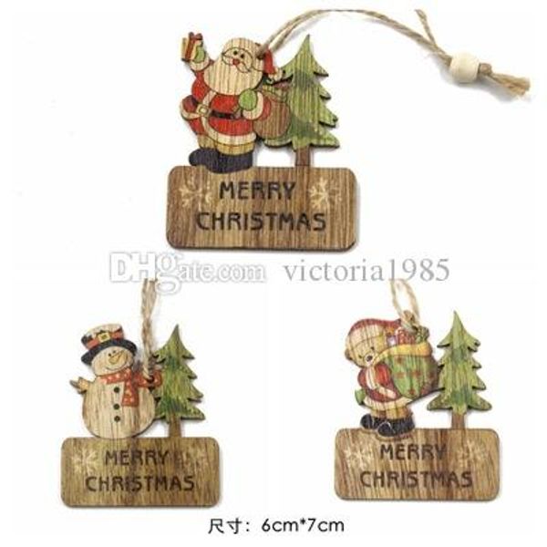 Multi Style Christmas Wooden Pendants Ornaments Diy Wood Crafts