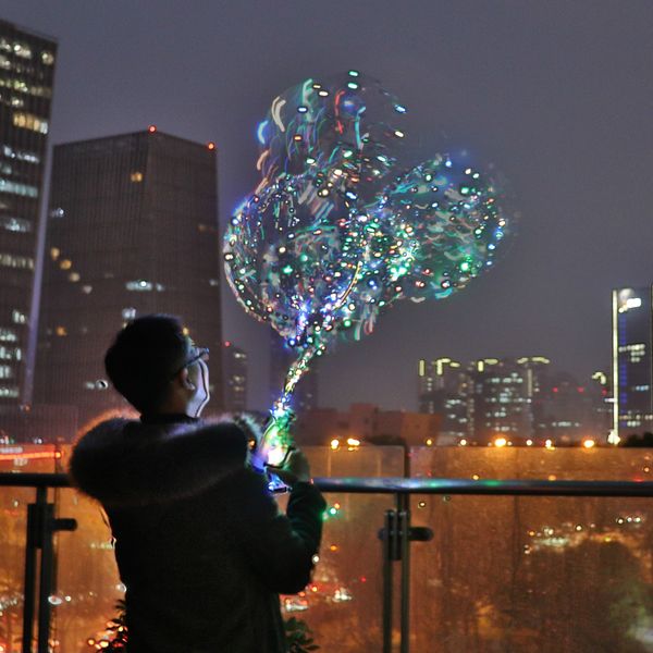 

Партия 1 ШТ. Бобо шар прозрачный прозрачный шар 3 М светодиодные Строки СВЕТОДИОДН