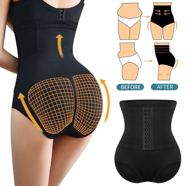 

высокая талия shapewear butt lifter талии тренер shaping трусы hip push-up body формирователи booty enhancer для похудения нижнее белье шорт, Black;white