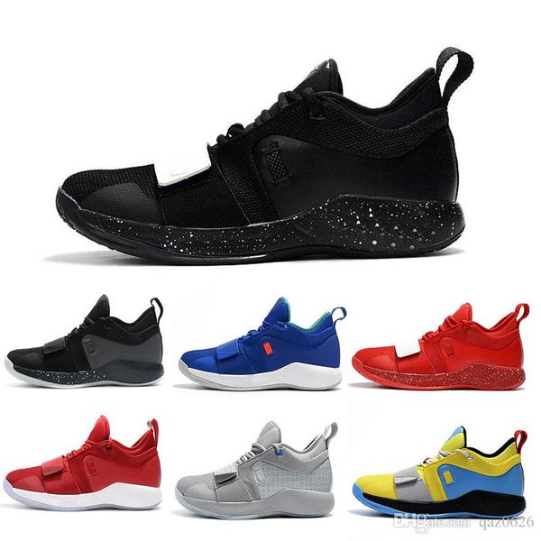 

2019 new pg 2.5 university red opti yellow men basketball shoes racer blue white black wolf grey mens designer sports sneakers