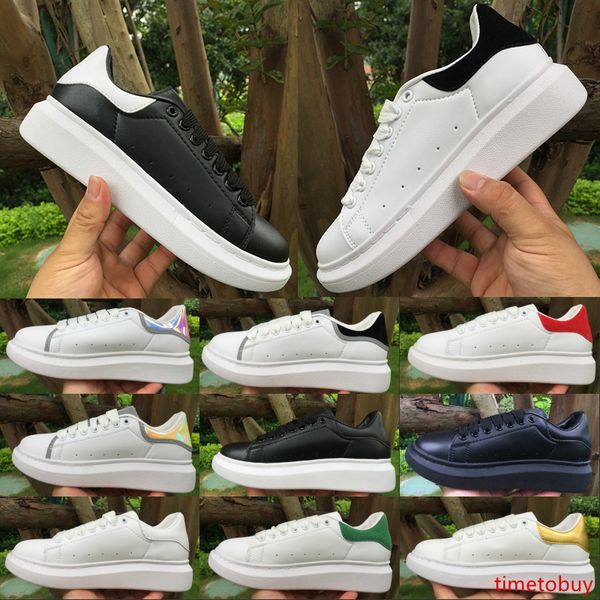

2020 luxury designer shoes men women fashion sneakers black white 3m reflective leather shoes trainers runner womens flat outdoor shoes