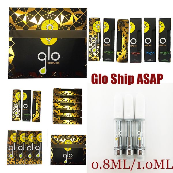 

GLO Cartridges Packaging Vape Pen 510 Oil Vaporizer Vape Kit Thick Oil Vapes Carts 0.8ml-1.0ml Instock ECig Vapor Ceramic Coil New-Atomizer