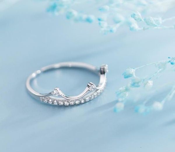 

size6.5-size6.75 child real.925 sterling silver fine crystals crown princess ring adjust gtlj1680, Golden;silver