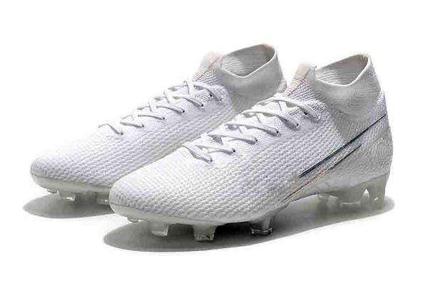 

2020 mercurial superfly vi 360 elite fg kj 13s cr7 ronaldo mens high soccer shoes 13 nuovo white pack football boots cleats size 39-45