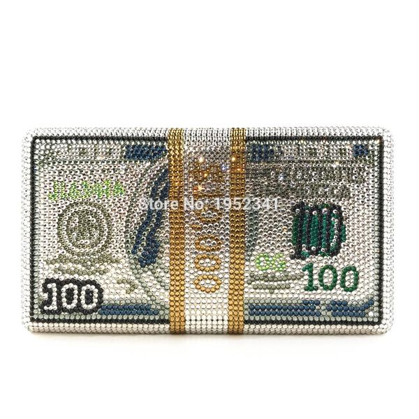 

oc4096 handmade crystal evening clutch bag dollars crystal evening party bag