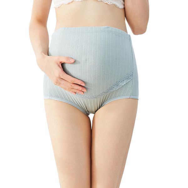 Беременные женщины Трусы хлопок высокой талией большого размера 6 цветов Женщины Трусы Регулируемый Материнство Нижнее белье для беременных Днища M1747