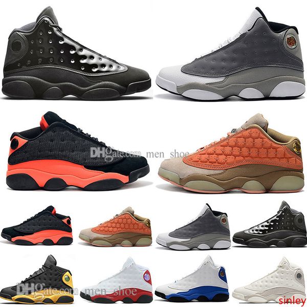 

13 13s cap and gown terracotta blush mens basketball shoes chicago cat black infrared flints bred men sport sneaker designer us5.5-13