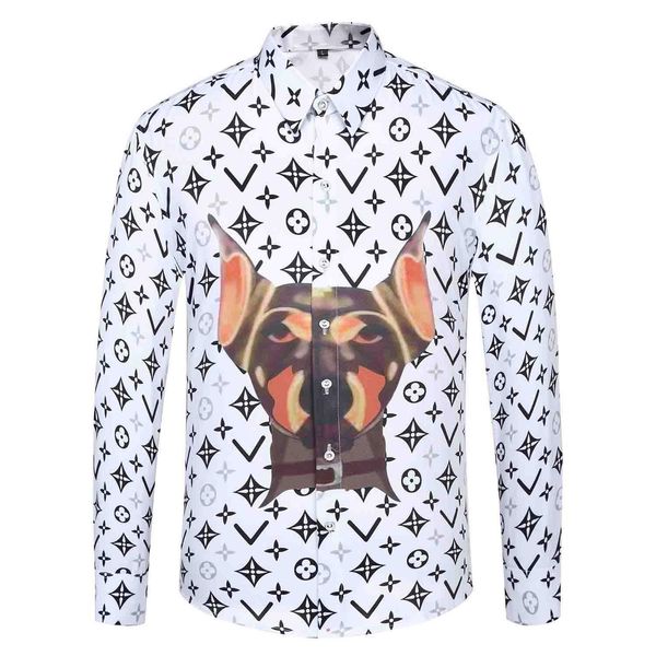 

2020ss new men's shirt-collar dress fashion long sleeve quality 100% cotton shirt men's shirts large size, White;black