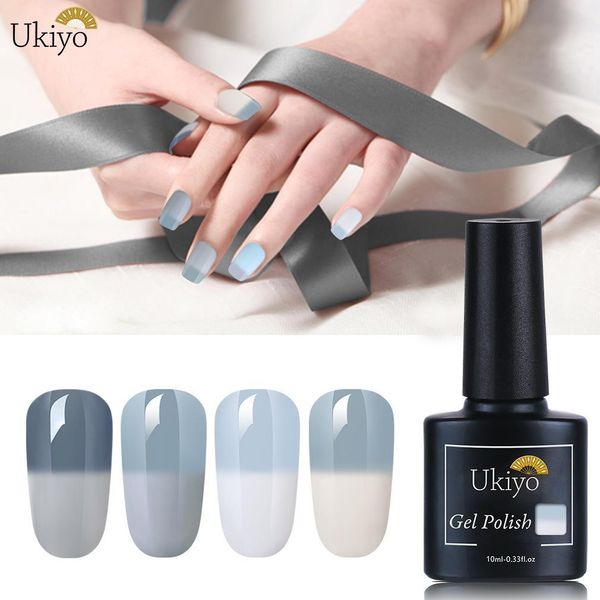 

ukiyo gray thermal color changing gel nail polish 10ml wine red temperature change varnish semi permanent nail art gelpolish, Red;pink